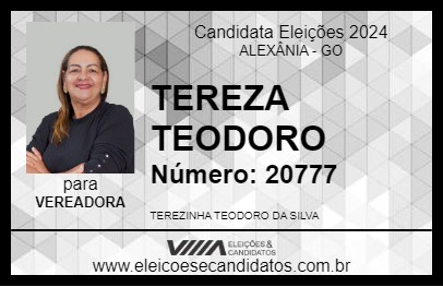 Candidato TEREZA TEODORO 2024 - ALEXÂNIA - Eleições