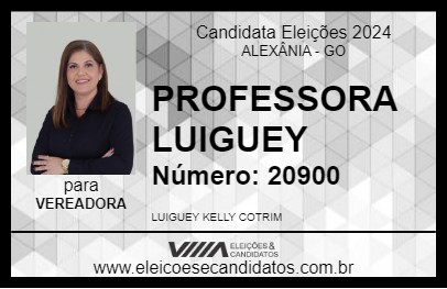 Candidato PROFESSORA LUIGUEY 2024 - ALEXÂNIA - Eleições