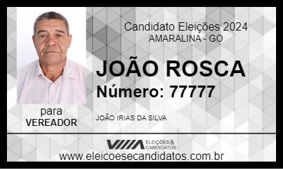 Candidato JOÃO ROSCA 2024 - AMARALINA - Eleições