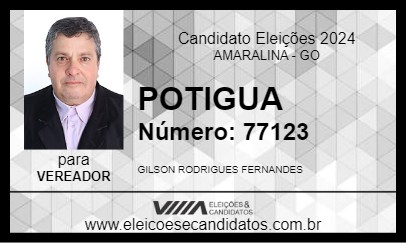 Candidato POTIGUA 2024 - AMARALINA - Eleições