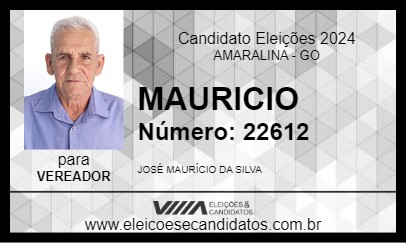 Candidato MAURICIO 2024 - AMARALINA - Eleições