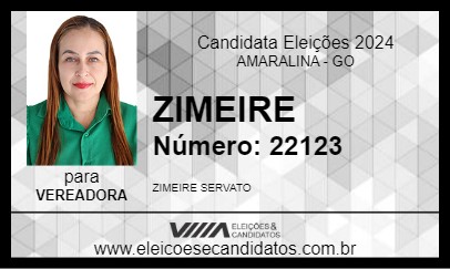 Candidato ZIMEIRE 2024 - AMARALINA - Eleições