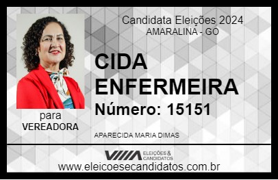 Candidato CIDA ENFERMEIRA 2024 - AMARALINA - Eleições