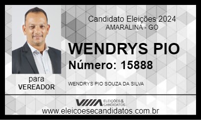 Candidato WENDRYS PIO 2024 - AMARALINA - Eleições