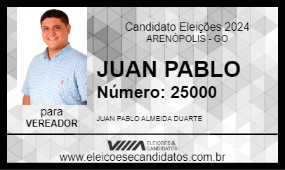 Candidato JUAN PABLO 2024 - ARENÓPOLIS - Eleições