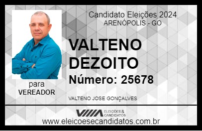 Candidato VALTENO DEZOITO 2024 - ARENÓPOLIS - Eleições