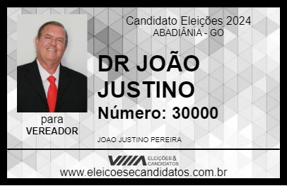 Candidato DR JOÃO JUSTINO 2024 - ABADIÂNIA - Eleições