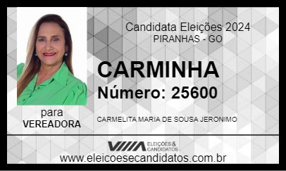 Candidato CARMINHA 2024 - PIRANHAS - Eleições