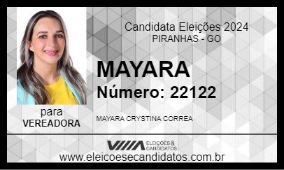 Candidato MAYARA 2024 - PIRANHAS - Eleições