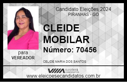 Candidato CLEIDE MOBILAR 2024 - PIRANHAS - Eleições