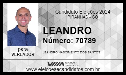 Candidato LEANDRO 2024 - PIRANHAS - Eleições