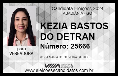 Candidato KEZIA BASTOS 2024 - ABADIÂNIA - Eleições