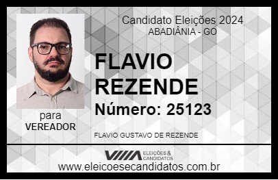 Candidato FLAVIO REZENDE 2024 - ABADIÂNIA - Eleições