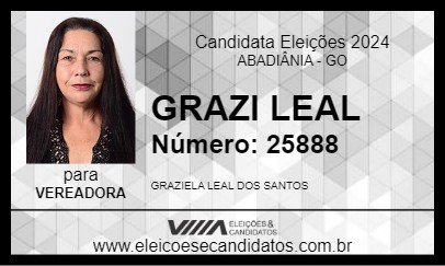 Candidato GRAZI LEAL 2024 - ABADIÂNIA - Eleições