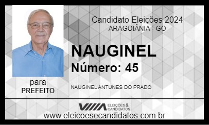 Candidato NAUGINEL 2024 - ARAGOIÂNIA - Eleições