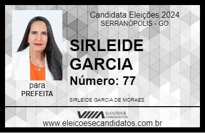 Candidato SIRLEIDE GARCIA 2024 - SERRANÓPOLIS - Eleições