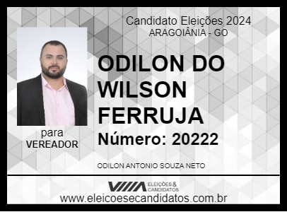 Candidato ODILON DO WILSON FERRUJA 2024 - ARAGOIÂNIA - Eleições