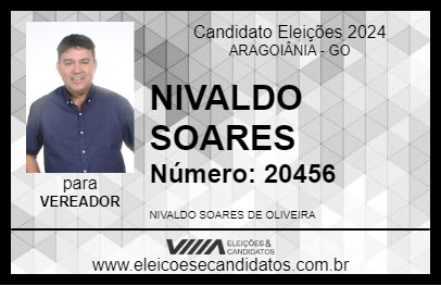 Candidato NIVALDO SOARES 2024 - ARAGOIÂNIA - Eleições