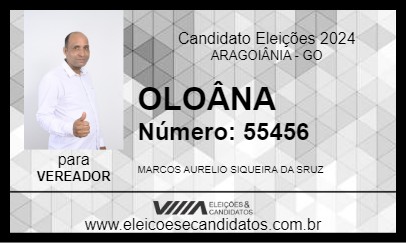 Candidato OLOÂNA 2024 - ARAGOIÂNIA - Eleições