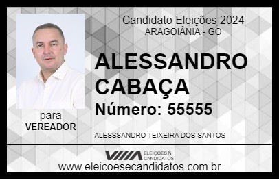 Candidato ALESSANDRO CABAÇA  2024 - ARAGOIÂNIA - Eleições