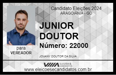 Candidato JUNIOR DOUTOR 2024 - ARAGOIÂNIA - Eleições