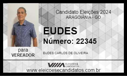 Candidato EUDES 2024 - ARAGOIÂNIA - Eleições