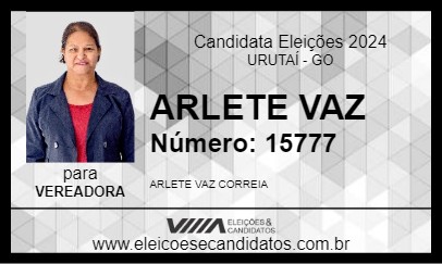 Candidato ARLETE VAZ 2024 - URUTAÍ - Eleições