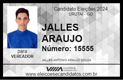 Candidato JALLES ARAUJO 2024 - URUTAÍ - Eleições