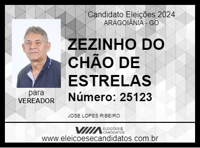 Candidato ZEZINHO DO CHÃO DE ESTRELAS  2024 - ARAGOIÂNIA - Eleições