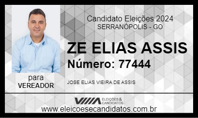 Candidato ZE ELIAS ASSIS 2024 - SERRANÓPOLIS - Eleições