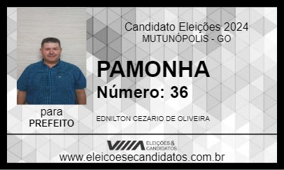 Candidato PAMONHA 2024 - MUTUNÓPOLIS - Eleições