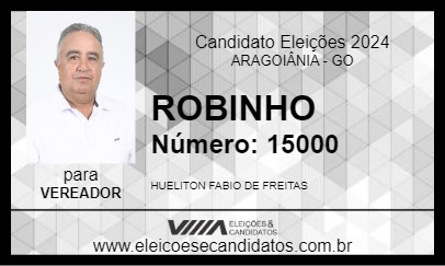 Candidato ROBINHO 2024 - ARAGOIÂNIA - Eleições