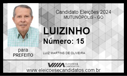 Candidato LUIZINHO 2024 - MUTUNÓPOLIS - Eleições