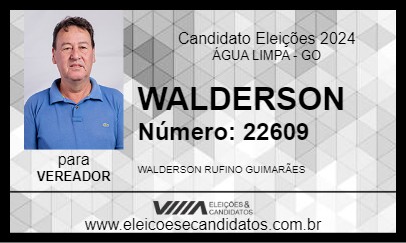 Candidato WALDERSON 2024 - ÁGUA LIMPA - Eleições