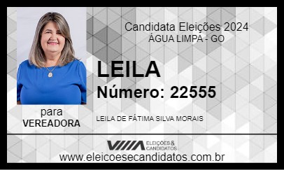 Candidato LEILA 2024 - ÁGUA LIMPA - Eleições