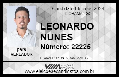 Candidato LEONARDO NUNES 2024 - DIORAMA - Eleições