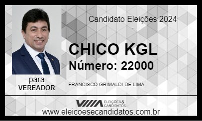 Candidato CHICO KGL 2024 - RIO VERDE - Eleições