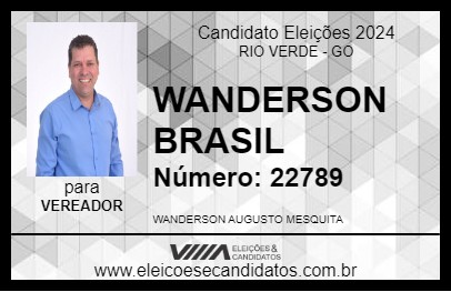 Candidato WANDERSON BRASIL 2024 - RIO VERDE - Eleições