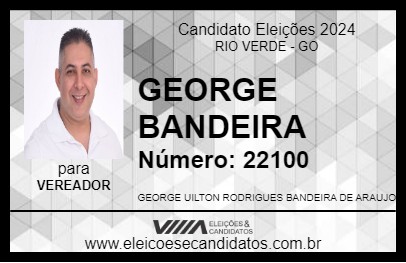 Candidato GEORGE BANDEIRA 2024 - RIO VERDE - Eleições