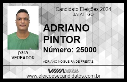 Candidato ADRIANO PINTOR 2024 - JATAÍ - Eleições