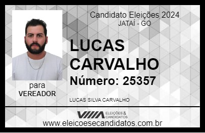 Candidato LUCAS CARVALHO 2024 - JATAÍ - Eleições