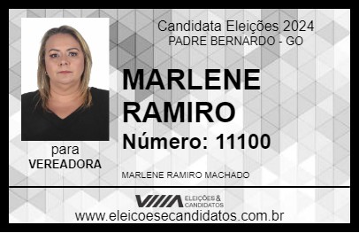 Candidato MARLENE RAMIRO 2024 - PADRE BERNARDO - Eleições