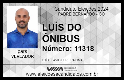 Candidato LUÍS DO ÔNIBUS 2024 - PADRE BERNARDO - Eleições