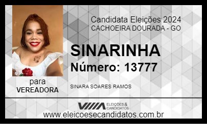 Candidato SINARINHA 2024 - CACHOEIRA DOURADA - Eleições