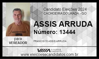 Candidato ASSIS ARRUDA 2024 - CACHOEIRA DOURADA - Eleições