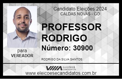 Candidato PROFESSOR RODRIGO 2024 - CALDAS NOVAS - Eleições