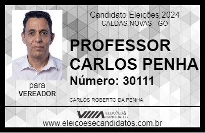 Candidato PROFESSOR CARLOS PENHA 2024 - CALDAS NOVAS - Eleições