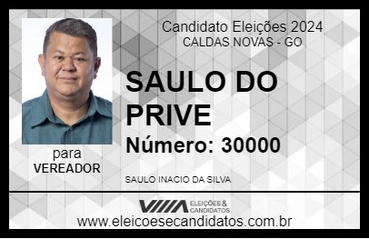 Candidato SAULO DO PRIVE 2024 - CALDAS NOVAS - Eleições