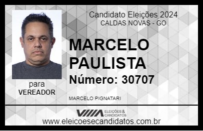 Candidato MARCELO PAULISTA 2024 - CALDAS NOVAS - Eleições