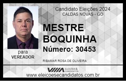 Candidato MESTRE BOQUINHA 2024 - CALDAS NOVAS - Eleições